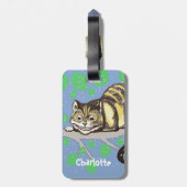 テニエルを拠点に活動するチェシャーキャット ラゲッジタグ (裏面縦)