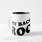 テニカッコいいスマグ：私のバックハンドは揺れる ツートーンマグカップ (正面左)