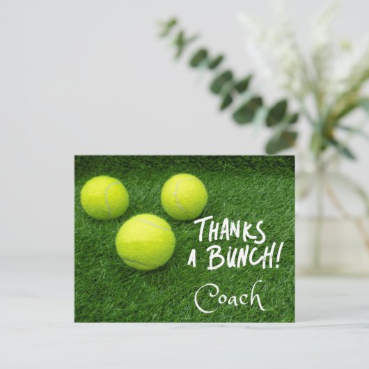 テニスありがとうテニスと緑 ポストカード (スタンド正面)