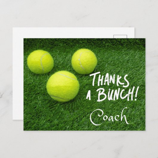 テニスありがとうテニスと緑 ポストカード (正面/裏面)