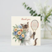 テニスありがとう猫猫好き サンキューカード (スタンド正面)
