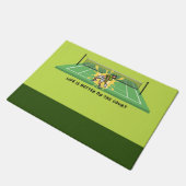 テニスおもしろいことわざライフはコートで良い ドアマット (アングル)