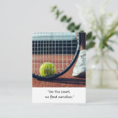 テニスおもしろいことわざ引用文選手のスローガン ポストカード (スタンド正面)