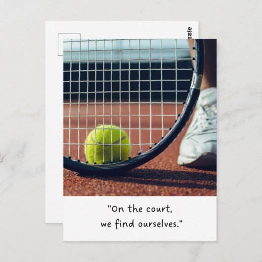 テニスおもしろいことわざ引用文選手のスローガン ポストカード (正面/裏面)