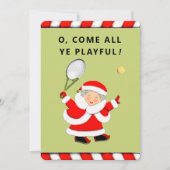 テニスおもしろいのクリスマス シーズンカード (正面)