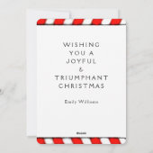 テニスおもしろいのクリスマス シーズンカード (裏面)