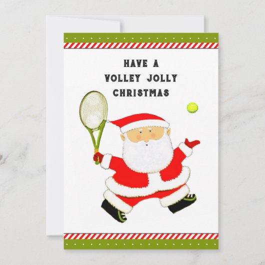 テニスおもしろいのクリスマス シーズンカード (正面)