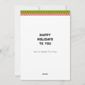 テニスおもしろいのクリスマス シーズンカード (裏面)