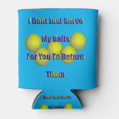 テニスおもしろいのボールが戻ってきた。 缶クーラー (正面)