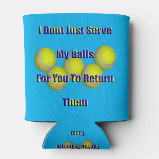 テニスおもしろいのボールが戻ってきた。 缶クーラー (裏面)