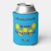 テニスおもしろいのボールが戻ってきた。 缶クーラー (缶裏面)