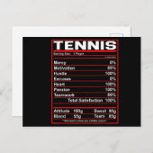 テニスおもしろいの栄養事実女性男性 インビテーションポストカード (正面/裏面)