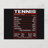 テニスおもしろいの栄養事実女性男性 インビテーションポストカード (正面)