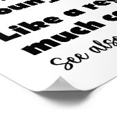 テニスおもしろいガール辞書の定義 ポスター (角)