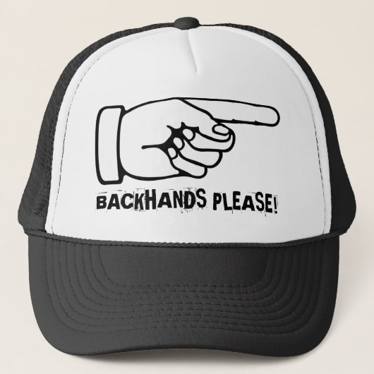 テニスおもしろいキャップ/バックハンド練習の帽子 キャップ (正面)