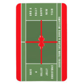 テニスおもしろいクリスマスカード マグネット (縦)