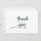 テニスおもしろいサンキュー引用文 ノートカード (正面)