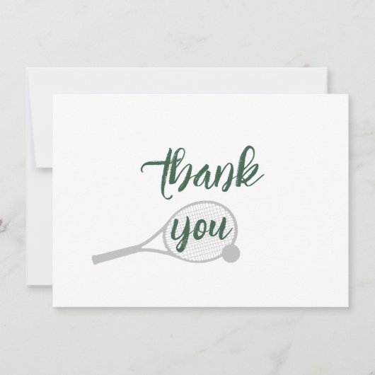 テニスおもしろいサンキュー引用文 ノートカード (正面)