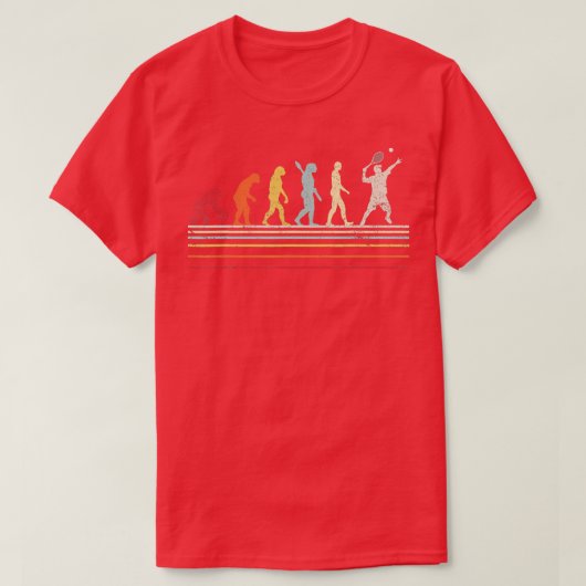 テニスおもしろいシャツレトロスタイル Tシャツ (デザイン正面)