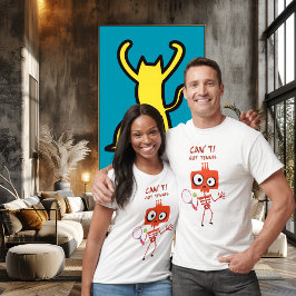 テニスおもしろいスケルトン | 出来ない。テニ得ス。 | ユーモア Tシャツ