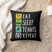 テニスおもしろいス食べポーススリープテニス クッション (ブランケット)