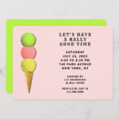 テニスおもしろいパーティー 招待状 (正面/裏面)