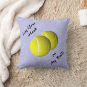 テニスおもしろいボールスポーツモホ装飾用クッション クッション (ブランケット)