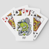 テニスおもしろいボール漫画モノグラム |スポーツ トランプ (裏面)