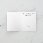 テニスおもしろいラケット科学者グリーティングカード カード (内部)