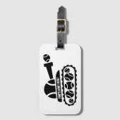 テニスおもしろいラゲッジタグ用バッグ及びスーツケース ラゲッジタグ (正面縦)