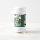 テニスおもしろい引用文タイポグラフィ写真 ビールジョッキ (正面左)