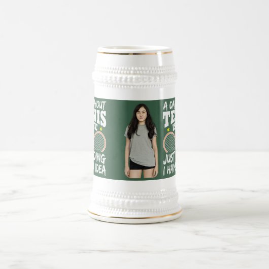 テニスおもしろい引用文タイポグラフィ写真 ビールジョッキ (中央)