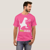 テニスおもしろい恐竜テおもしろいニス Tシャツ (正面フル)