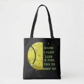 テニスおもしろい愛好家のためのテニスのジョーク トートバッグ (正面)