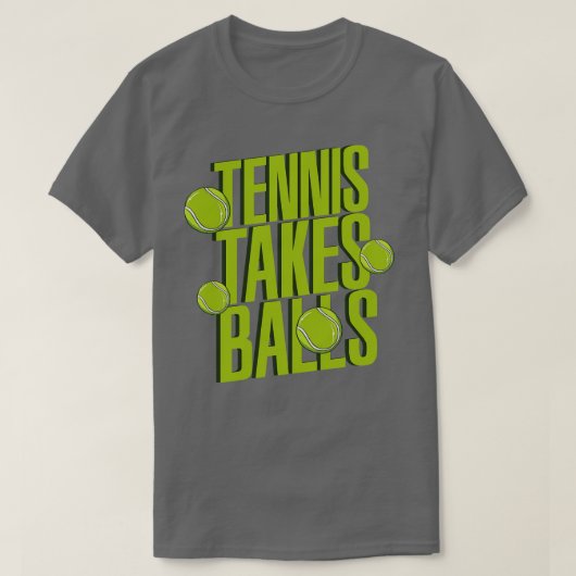 テニスおもしろい愛好家ギフト Tシャツ (デザイン正面)