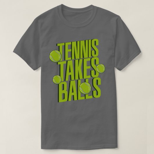 テニスおもしろい愛好家コーチギフト Tシャツ (デザイン正面)