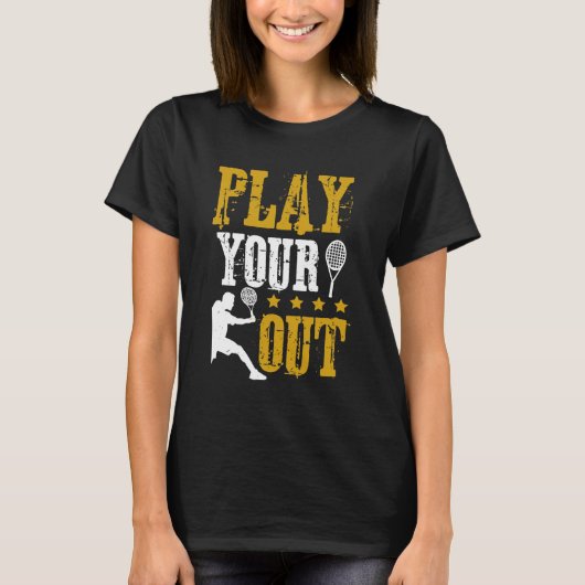 テニスおもしろい服 Tシャツ (正面)