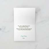 テニスおもしろい誕生日トリビア付きテニスボールカード カード (内部)