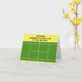 テニスおもしろい誕生日 カード (黄色い花)
