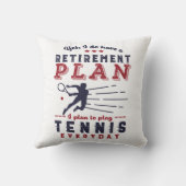 テニスおもしろい退職した選手引用文退職計画 クッション (裏面)