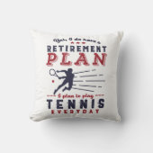 テニスおもしろい退職した選手引用文退職計画 クッション (正面)