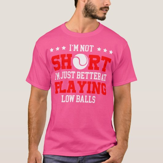 テニスおもしろい遊選手スポーツラケットB Tシャツ (正面)