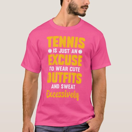 テニスおもしろい遊選手スポーツラケットB Tシャツ (正面)