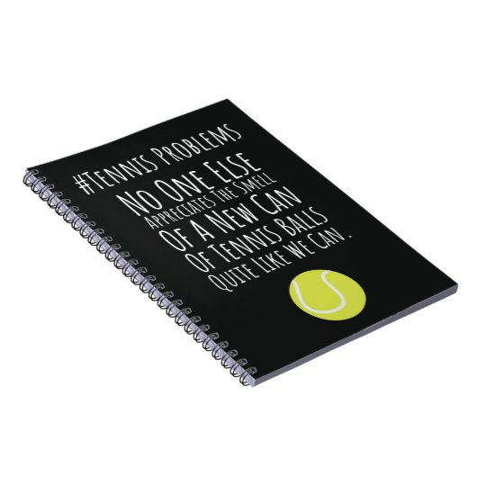 テニスおもしろい選手のためのギフト競技プレゼント ノートブック (右側)