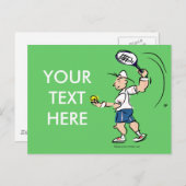 テニスおもしろい選手のテニスカード,パパ,コーチ ポストカード (正面/裏面)