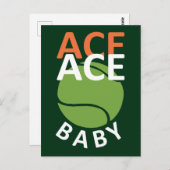 テニスおもしろい選手のパン ポストカード (正面/裏面)