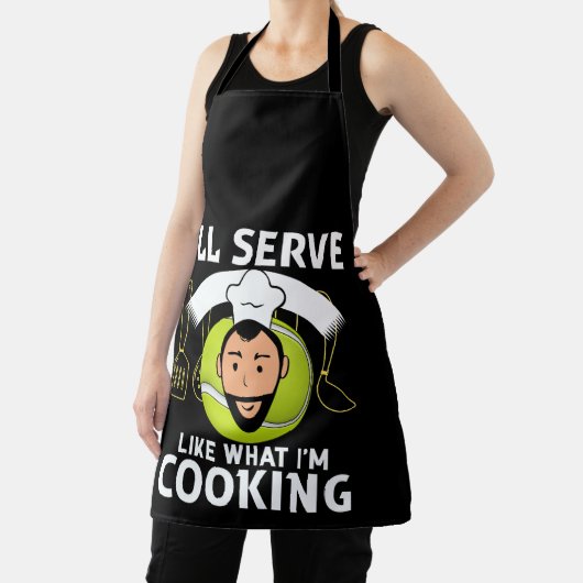 テニスおもしろい選手へのテニスの贈り物 エプロン (インサイチュ)