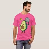 テニスおもしろい選手アボカドGir用テニスアボカド Tシャツ (正面フル)