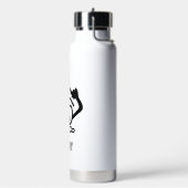 テニスおもしろい選手パーソナライズされた ウォーターボトル (左面)