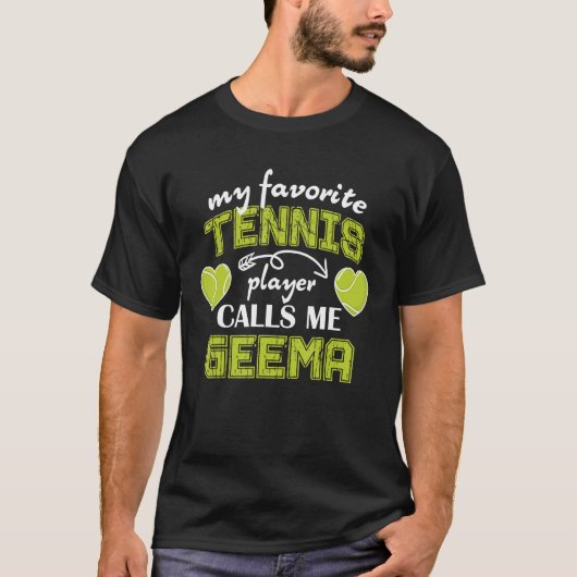 テニスお気に入りのの選手が私をゲーママザーと呼ぶ Tシャツ (正面)